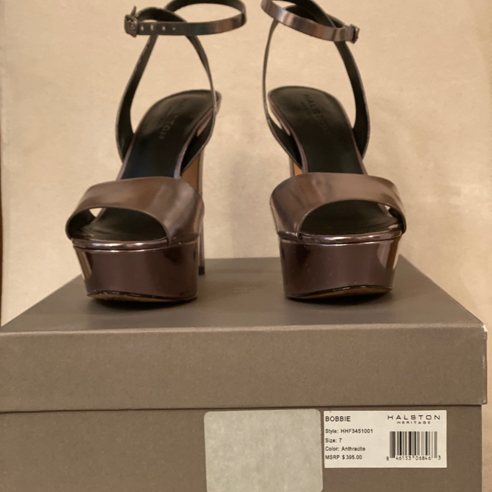 Halston Heritage Bobbie Silver Platform heels